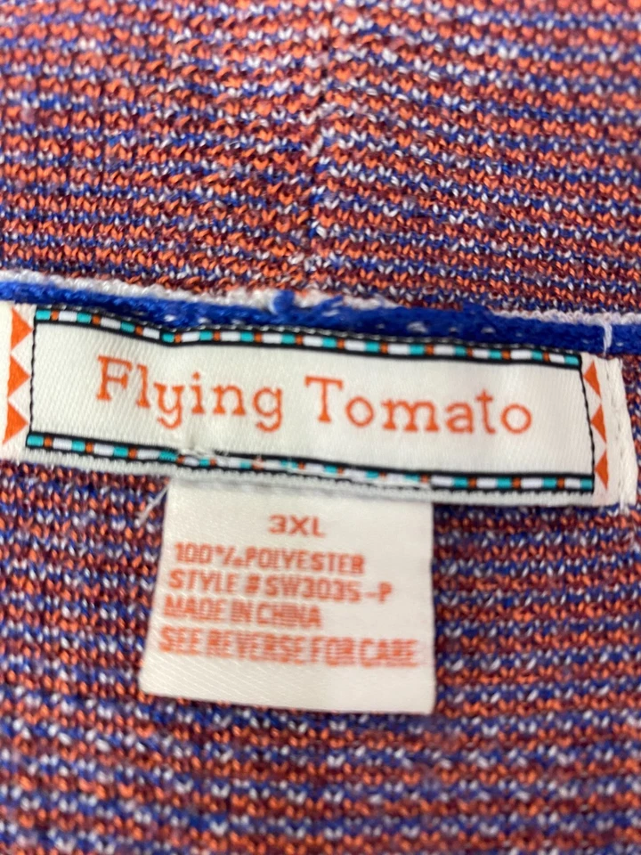 Cardigã feminino Flying Tomato tamanho 3X frente aberta manga 3/4 asteca sudoeste - Imagem 2 de 4