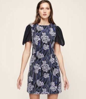 REISS Women's Dress Estelle Embroidered 8 Ethereal Whimsy Goth Fairy Core |  eBay