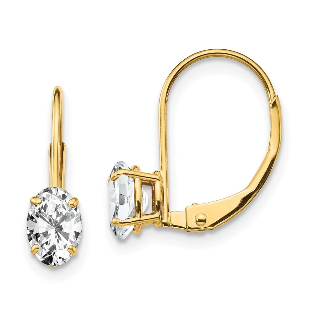 Cubic zirconia hotsell leverback earrings