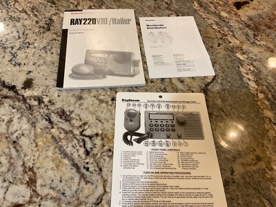 RAYTHEON- Ray220VHF/Hailer- Operation Manual w/ bridge card