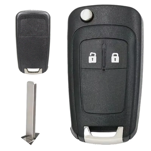 Car Flip Key Fob Case Shell Replacement for Vauxhall Opel Mokka Meriva Karl Viva - Picture 5 of 12