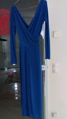 party Kleid/ Urlaub Kleid Eleganter Jumpsuit von NLY Trend Gr.XS in royal blau 