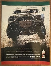 1999 Castrol GTX Motor Oil Drive Hard Mud Riding Frequent Flyers 90s Print Ad
