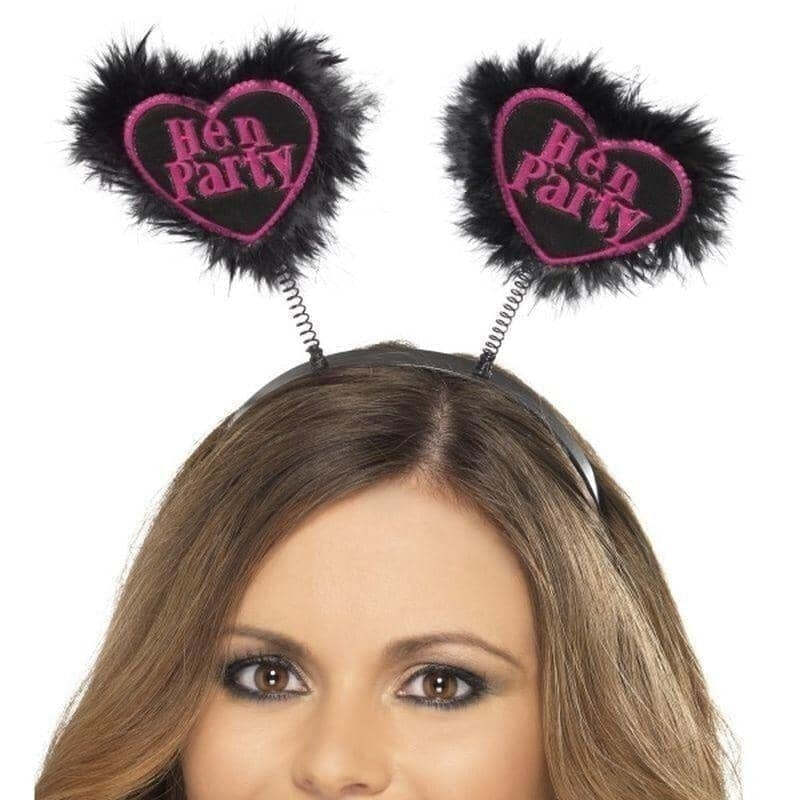 Hen Party Love Heart Boppers Adult Black Hen Party Love Heart Boppers Adult Black