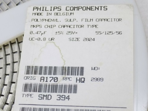 30x PHILIPS SMD MKPS 0.47UF 5% 25V CAPACITORS - Picture 3 of 4