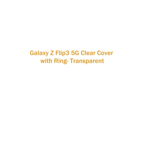 Original Samsung Official Galaxy Z Flip3 5G Clear Cover Case with Ring - Picture 9 of 13