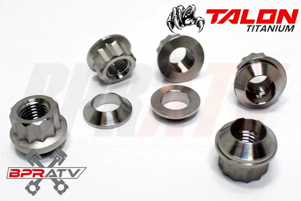 Honda TRX400EX TRX 400EX TITANIUM Lug Nut & Ti TAPERED Adapters Complete Set 16 - Image 3 of 4