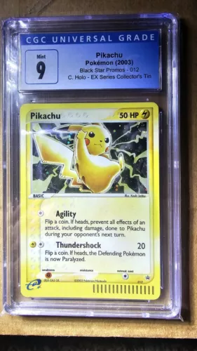 Pikachu Pokemon 2003 Black Star Promos 012 C Holo EX Series Collectors Tin CGC 9
