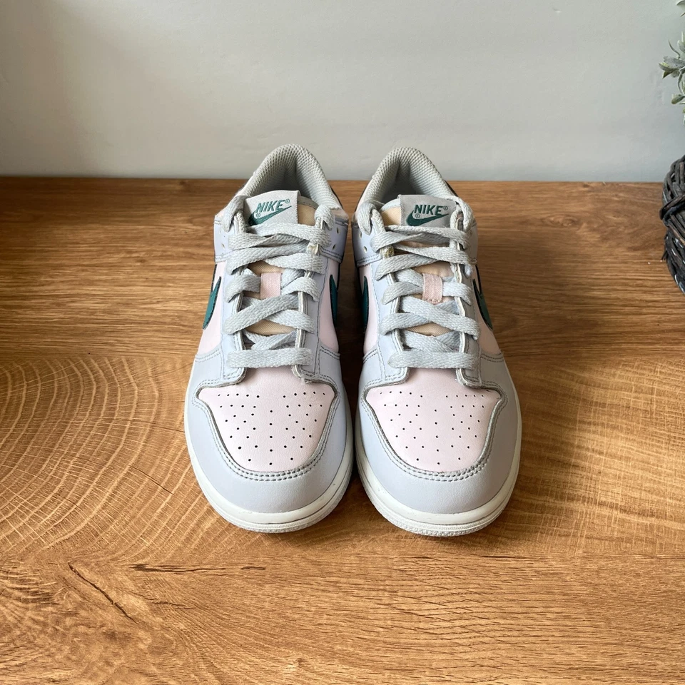 Nike Dunk Low (GS) FD1232-002 cinza mineral azul-petróleo rosa tamanho 2,5Y - Imagem 4 de 4