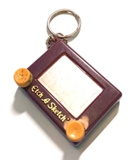 Vintage Etch A Sketch Small Key Chain 1994 Basic Fun Inc