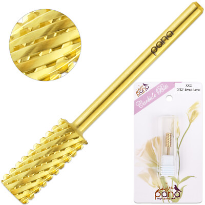 Professional Gold Small Barrel Nail Drill Bit Double Extra Coarse Grit