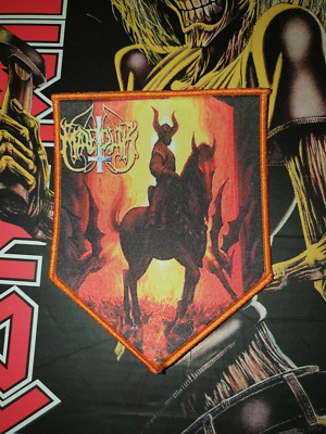 Marduk Patch Shield Red Border Black Metal Gorgoroth Battle Jacket Old Funeral