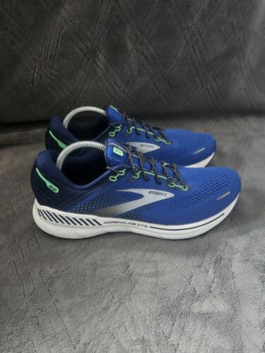 Brooks Adrenaline GTS 22 Para Hombre Talla 10.5D Azul Verde Zapatos para Correr Tenis de Gimnasio - Imagen 1 de 10