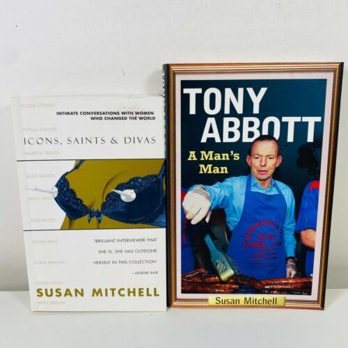 2 Lot Susan Mitchell -Tony Abbott: A Man's Man & Icons, Saints and Divas - Picture 1 of 9