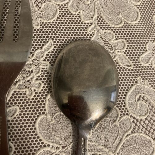 Vintage Cosmos Stainless Japan Black Faux Wood Handle Flatware Fork Spoon - Picture 11 of 13