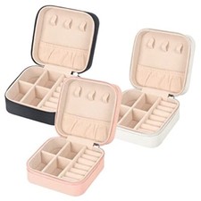 Travel Jewelry Case Small Jewelry Box Jewelry Organizer Black Pink White