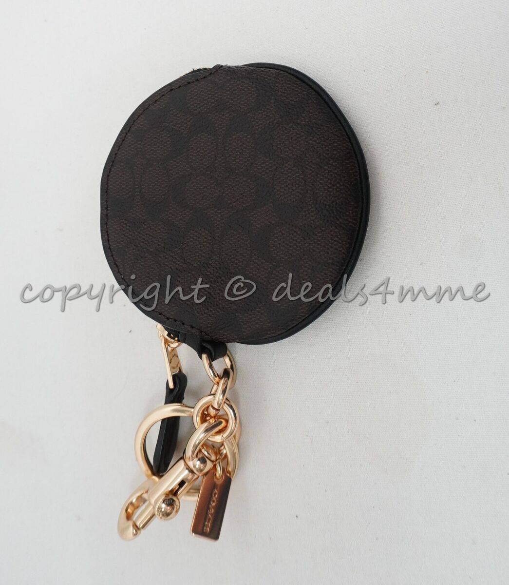 NWOT Coach 89987 Signature Circle Coin Pouch/Bag Charm in NWOT Coach 89987 Signature Circle Coin Pouch/Bag Charm in