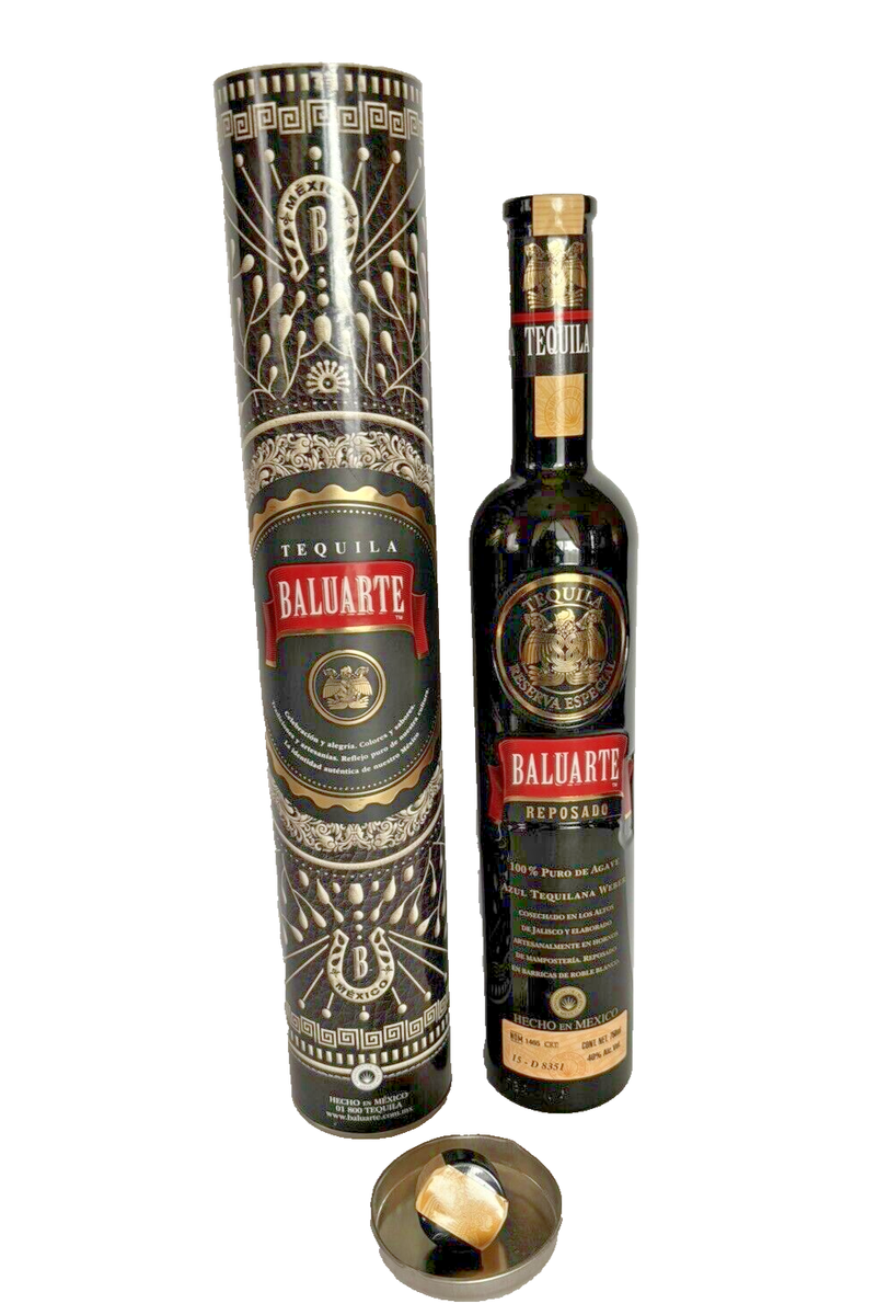 Collectable Baluarte Tequila Reposado Empty Bottle 750ml Tube