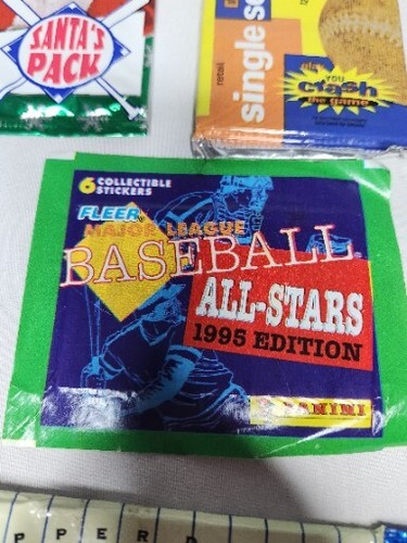 1995 MLB Baseball Card Packs Lot Topp Stadium Club Fleer Upper Deck Stickers NEW - Picture 8 of 16
