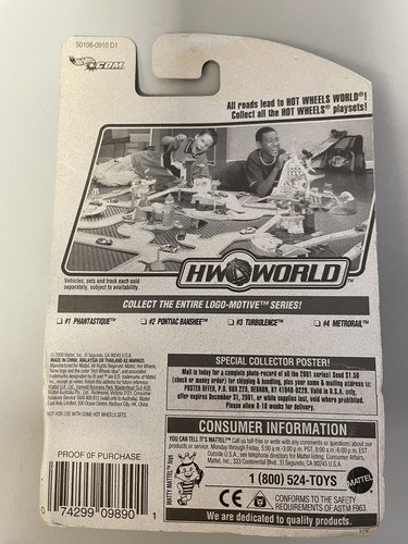 New - Hot Wheels - 2001 Logo Motive Series - Green Phantastique Collector #073 ^ - Picture 2 of 2