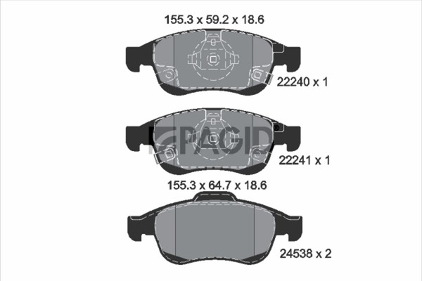 Bremsbelagsatz Scheibenbremse Pagid T2445N FüR Fiat 500X Multijet 334AXH1A LPG-image