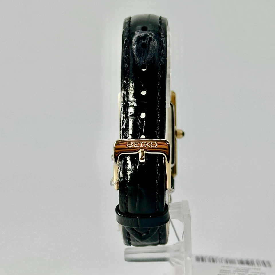 Vintage SEIKO Solar V115-0BD0 Gold Roman Tank Quartz Ladies Watch Fast Shipping - image 3 of 4