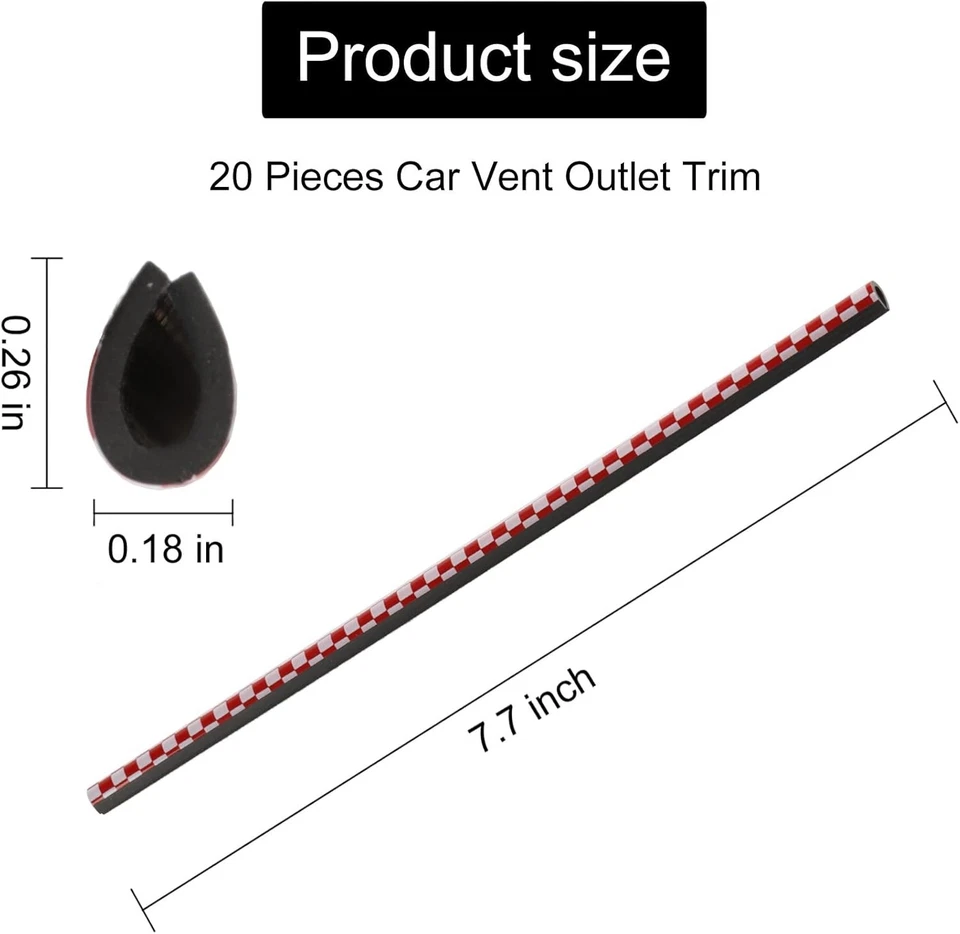 Tira decorativa aire acondicionado coche 20 piezas para toma de ventilación, Wat universal... Foto 3 de 4
