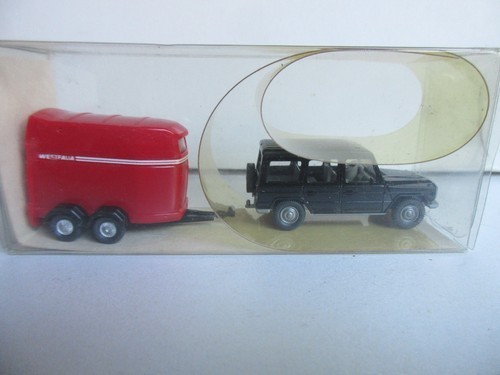 Mercedes Benz G Class 4WD & HORSE FLOAT plastic HO 1/87 scale model WIKING 22066 | Zustand: New