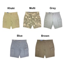 Iron Clothing Co. Men's Regular Fit Stretch Cargo Short with Side Zipper Cargo