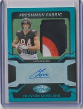 2025 Panini Certified COLSTON LOVELAND Freshman Fabric Teal Auto /199 Rookie RPA