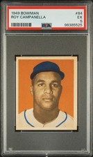 1949 Bowman #84 Roy Campanella Rookie HOF Dodgers PSA 5 MBA Silver Diamond