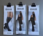 Lot of 3, Wolford Knee-Highs; (2) “Velvet de Luxe 50” & (1) “Yale” black, gray — photo 1