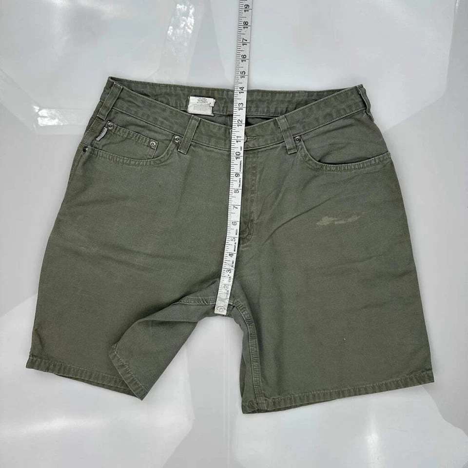 Carhartt Carpenter Shorts - 32W US 10 Green Cotton - Image 4 of 4