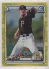 2020 Bowman Chrome Prospects Yellow Refractor 29/75 Aaron Shortridge #BCP-9 fm0