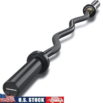 Heavy Duty EZ Curl Bar Solid Steel Multi-Functional Weightlifting 500lbs Limit