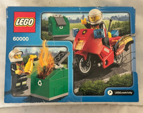 LEGO CITY: Fire Motorcycle (60000) - Open with Box & Instructions 100% Complete