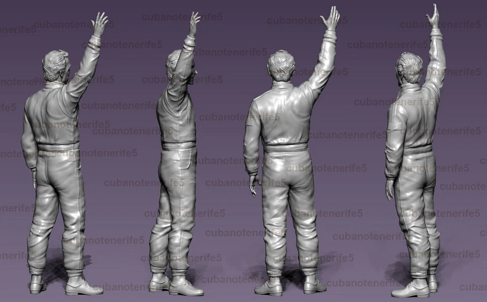 MODELLO IN RESINA JACKY ICKX per Ford GT40 GMP SOLIDO IXO CMR LE MANS 1:12 - Immagine 3 di 4