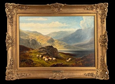 William Davies, Original Ölgemälde, Schottische Landschaft, Loch Ech, Argyllshire