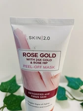 NEW Detox & Firm Face Mask SKIN 2.0 ROSE GOLD 24K Gold & Rose Hip, 6.7 Fl Oz