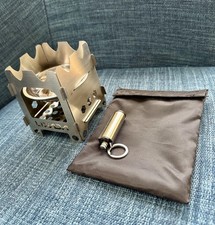 Lixada Portable Wood Burning Stove plus fire starter . Camping Survival.