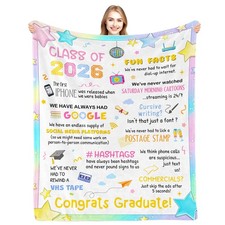 60x50 Inch Class of 2026 Graduation Gifts Flannel Throw Blanket Her Him