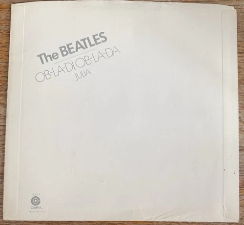 Beatles Ob-La-Di, Ob-La-Da Julia Capitol 4347 45rpm W/Numbered PS (1976)