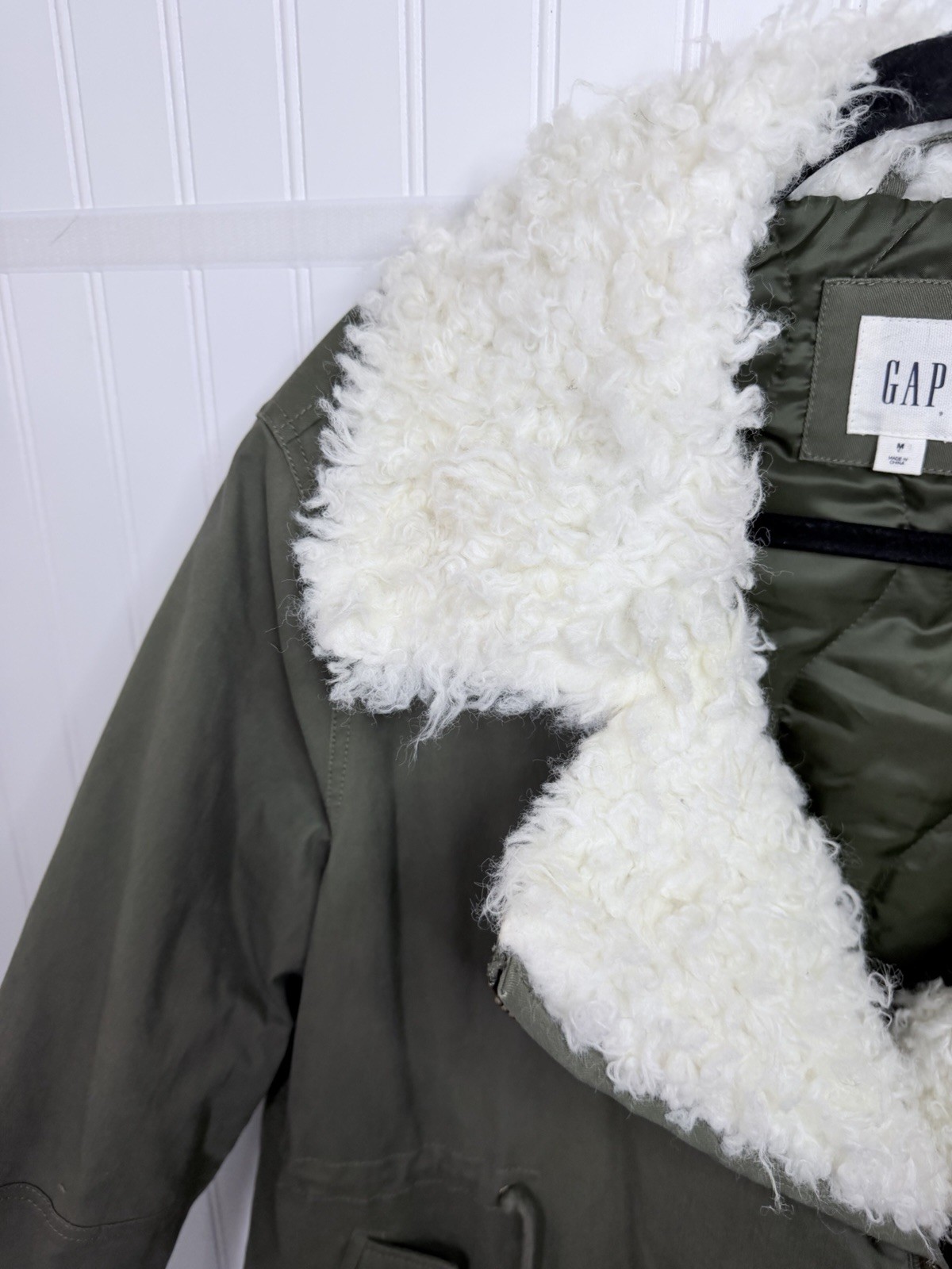 GAP Cold Control PRIMALOFT Army Green Winter PARK… - image 6