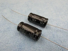 Qty 2  75mfd 100V Axial Film Speaker Crossover Subwoofer Non Polarized Capacitor