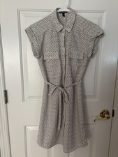 LADIES’ EXPRESS DRESS, CREAM/BROWN, SIZE X-SMALL