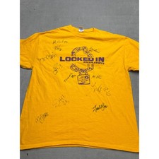 Los Angeles Sparks 2013 Playoffs Locked In Autographed T Shirt XL Yellow WNBA