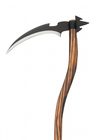 Hand Forged Reaper Style Axe with Leather Wrapped Handle and Steel Blade