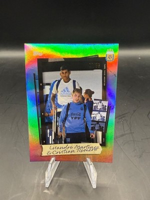 2025 Topps Focus Argentina Snapshots Stars Lisandro Martinez Cristian Romero /99