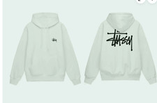Mens Stussy Basic Pigment Dyed Hoodie Classic Urban Streetwear Reprint S-5XL