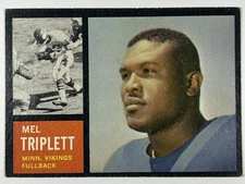 1962 Topps #93 Mel Triplett Vintage Football Card Minnesota Vikings VG-EX